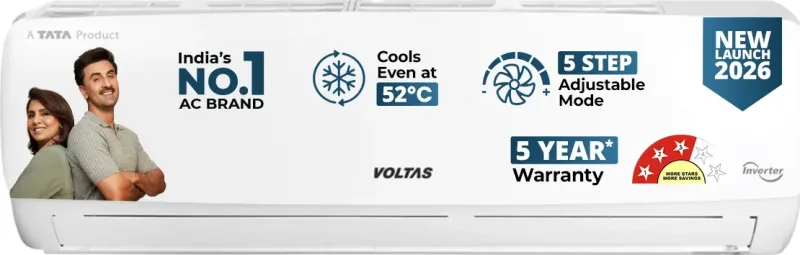 Voltas 1 Ton 3 Star Inverter Split AC 123INV Vectra Elegant